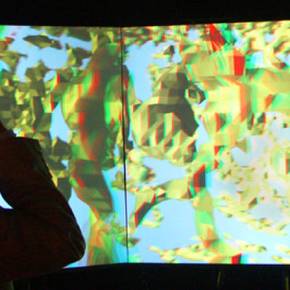 Immersive exhibit created by visualization profs on display at art festival in Sweden