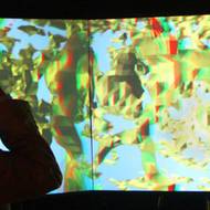 Immersive exhibit created by visualization profs on display at art festival in Sweden