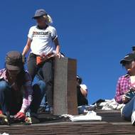 College women help build home for mother, family