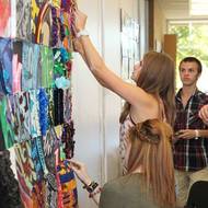 Time-laspe video shows Frosh Viz students making Aggie Ring mural