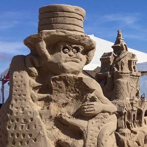 Former students help build top sand sculptures in AIA contest