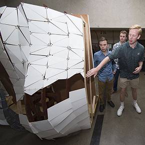 Architecture students craft 3-D sculptures with Harvey rain data