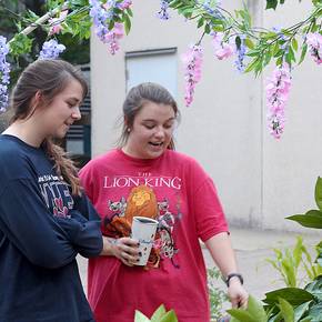 Students stage urban intervention experiment on campus walkway