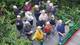 Board members get ready to ride a zip line through the Monte Verde Cloud Forest.